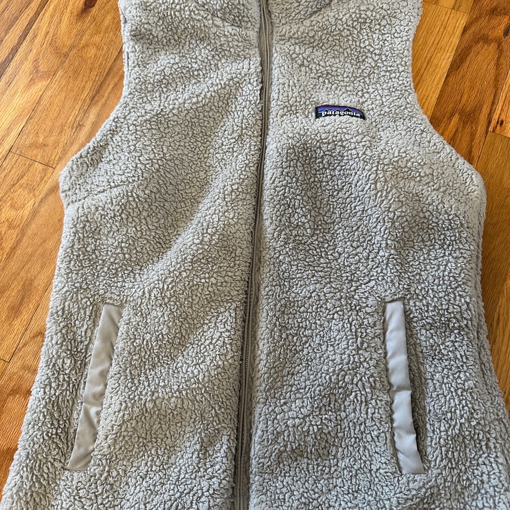 Patagonia Gray Fleece Vest with Stand-Up Collar